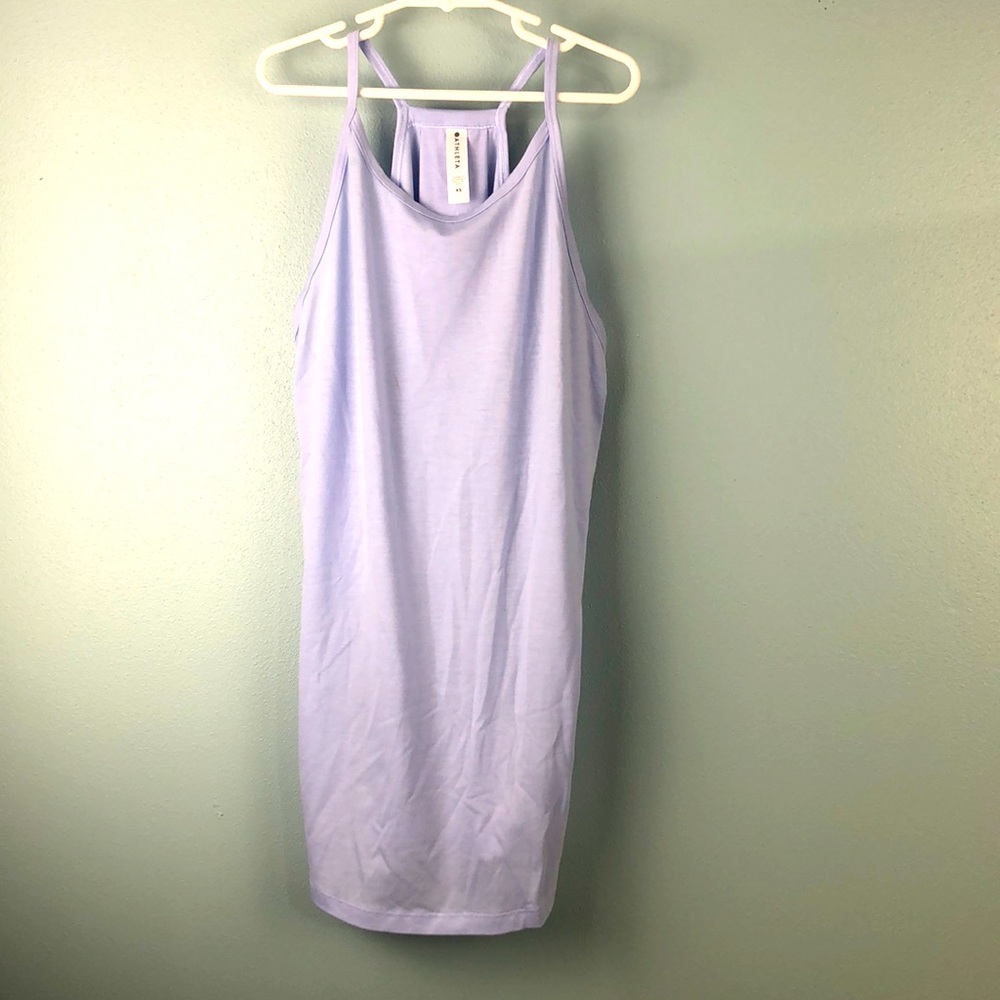 Athleta tank top, spaghetti, strap, high neck lavender women’s size extra small